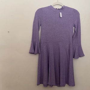 Cozy Purple Long-Sleeve Dress